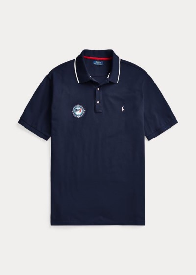 Men's Polo Ralph Lauren Racing Mesh Polo Shirts | 274150GYE